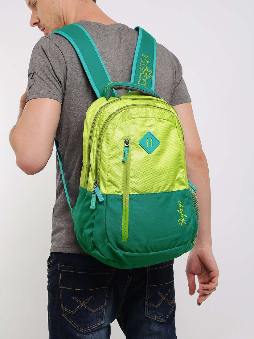 Buy Skybags Unisex Green Blue Colourblocked Footloose Leo 03 Backpack Backpacks for Unisex 1380804 Myntra
