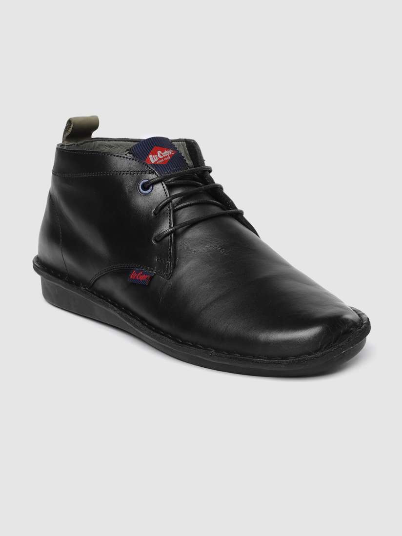 Buy Lee Cooper Men Black Solid Leather Chukka Boots Casual Shoes for Men 13808754 Myntra