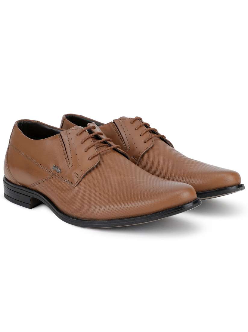 Buy Lee Cooper Men Tan Brown Solid Leather Formal Derbys Formal Shoes for Men 13809716 Myntra