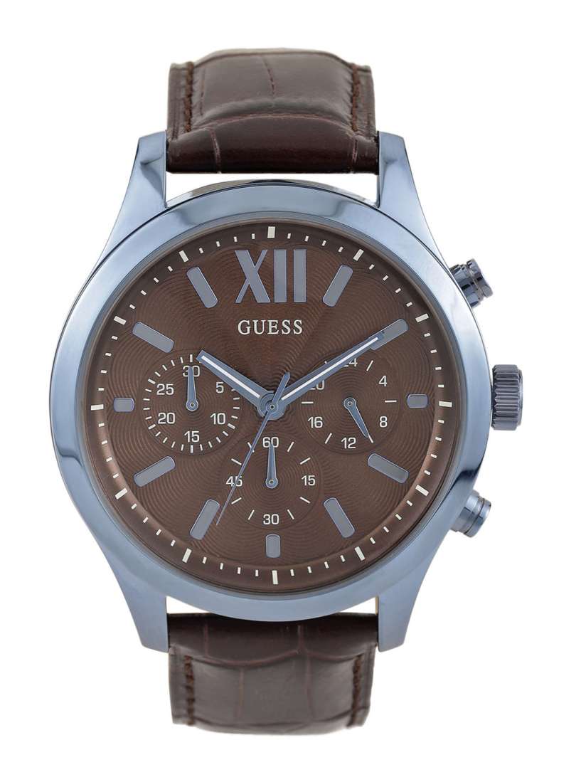 Buy GUESS Men Brown Textured Multifunction Dial Watch W0789G2 Watches for Men 1381131 Myntra
