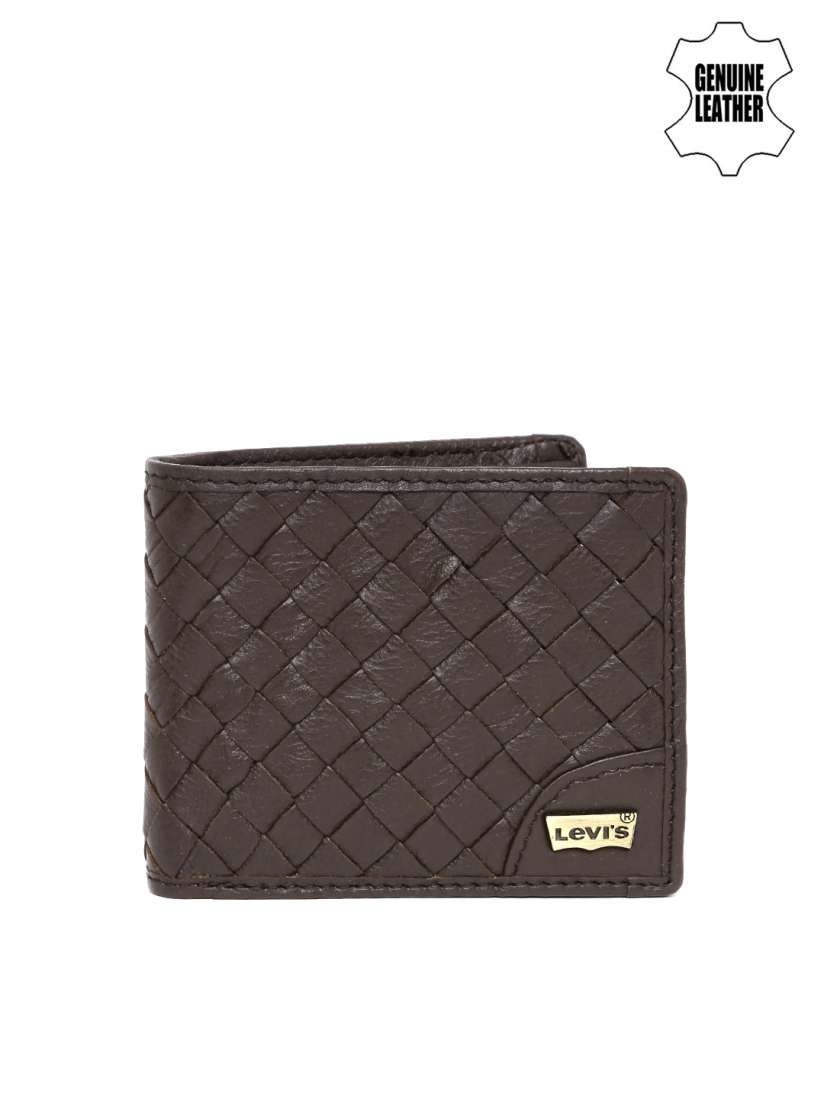 Buy Levi s Men Brown Interwoven Genuine Leather Wallet Wallets for Men 1381947 Myntra
