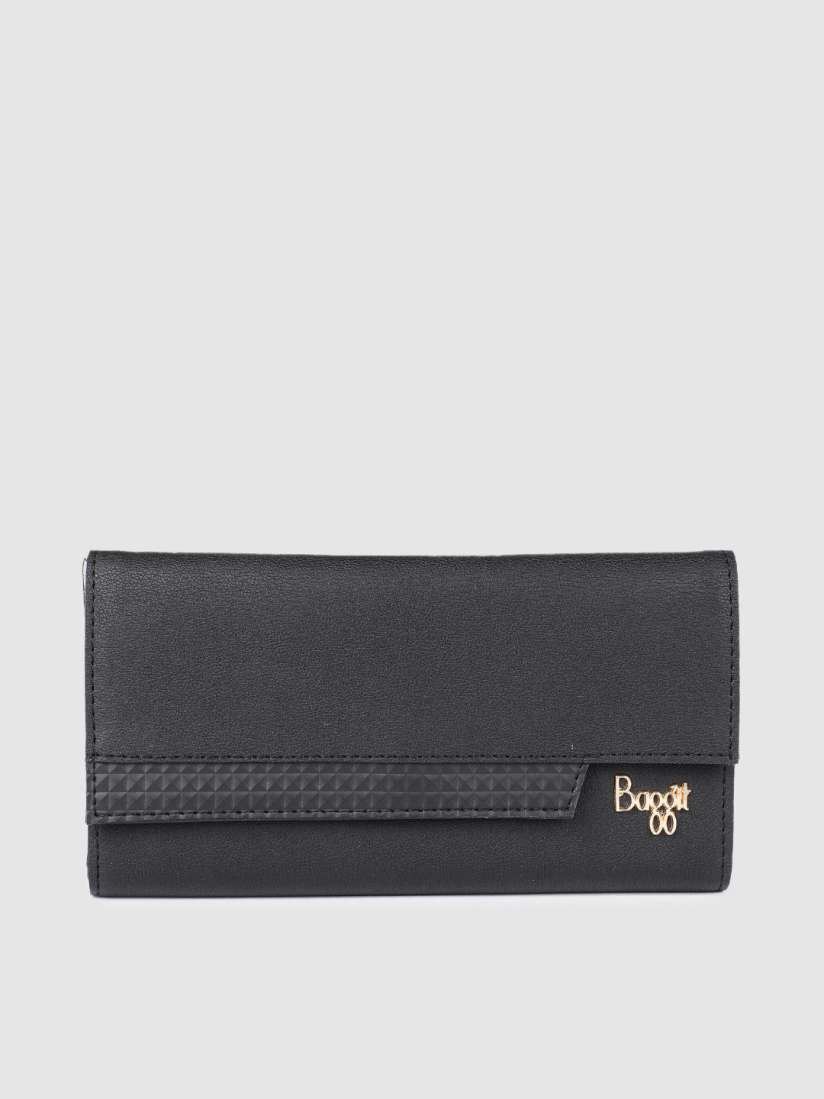 Buy Baggit Women Black Solid Three Fold Wallet Wallets for Women 13828410 Myntra