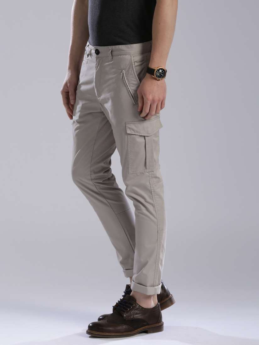 Buy HRX by Hrithik Roshan Grey Cargo Trousers Trousers for Men 1383392 Myntra