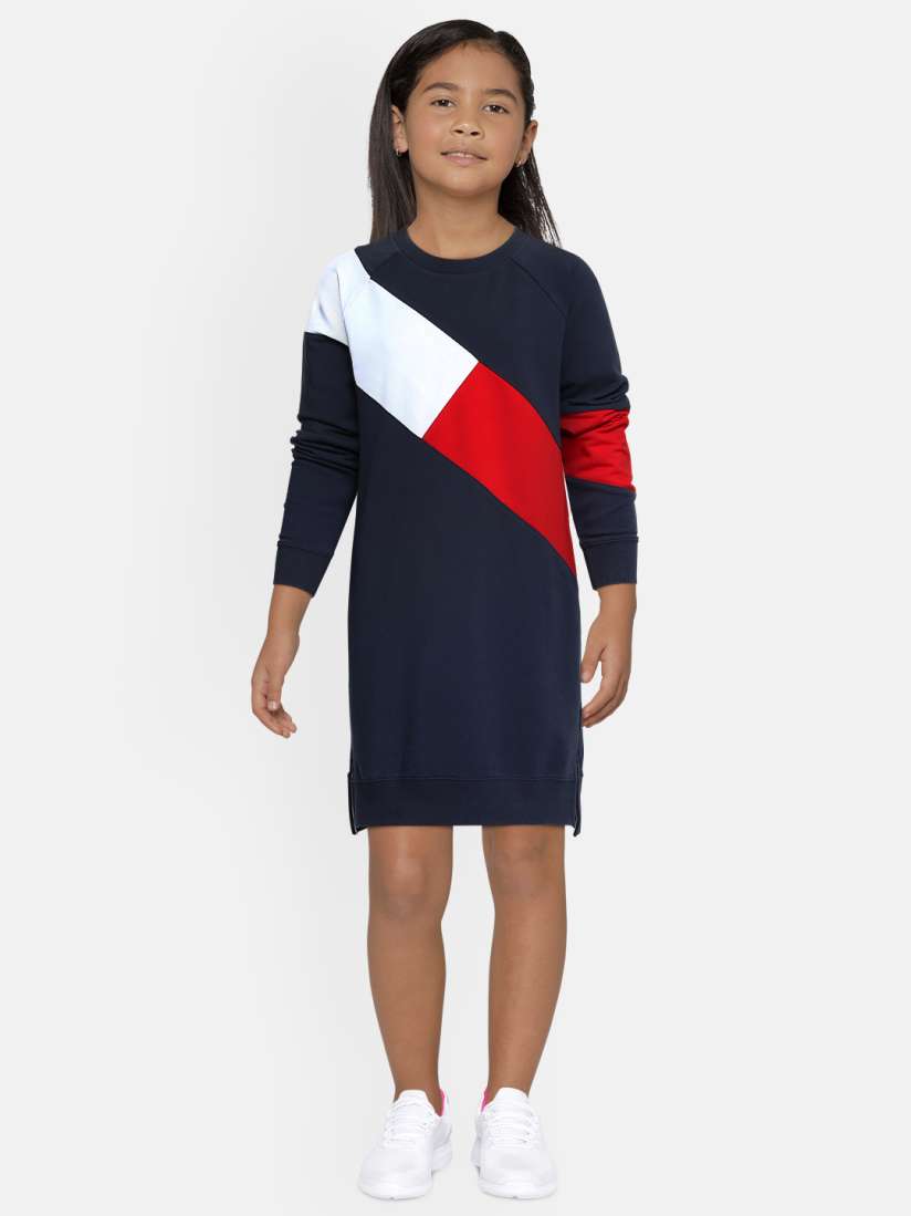 Girls navy sweater dress store