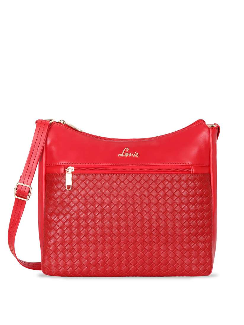 Buy Lavie Moritz Red Textured Structured Sling Bag Handbags for Women 13842256 Myntra