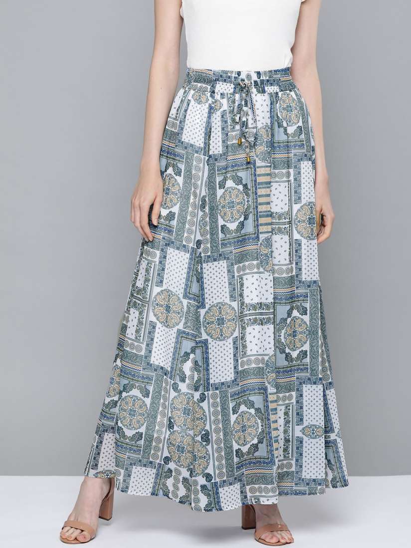 Off white ethnic skirt top