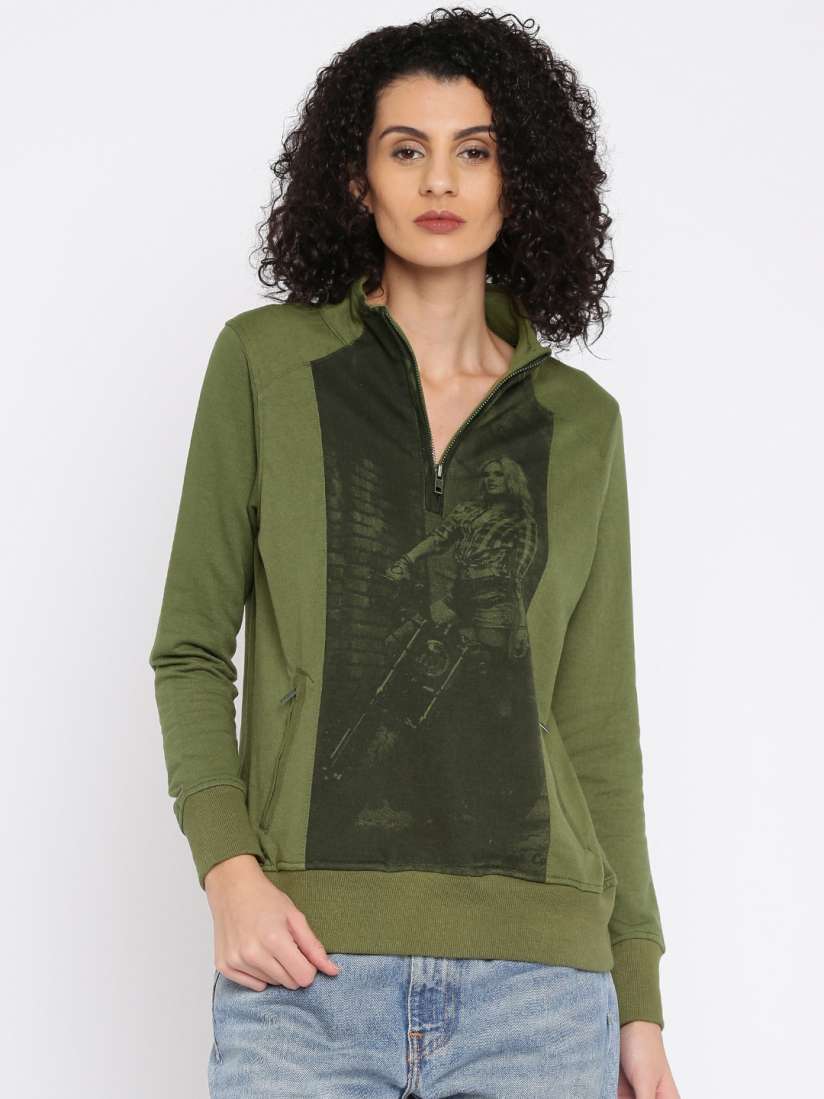 Roadster olive green sweatshirt cheap