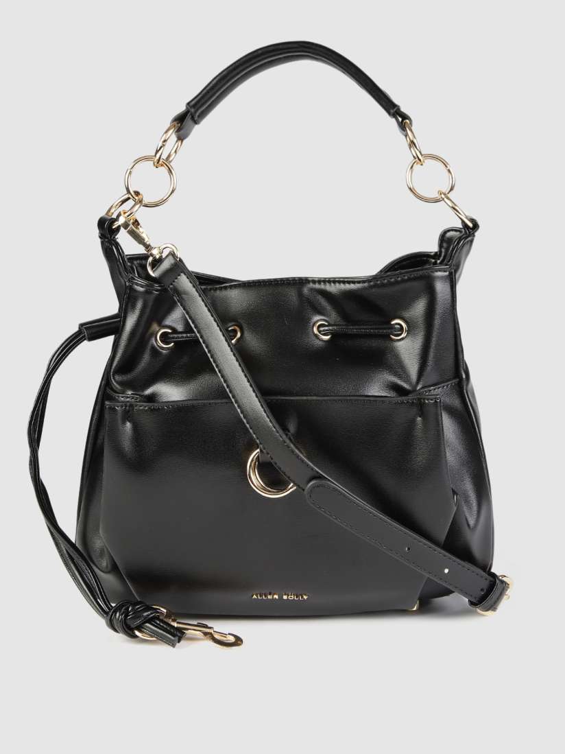 Allen solly black solid shoulder bag store