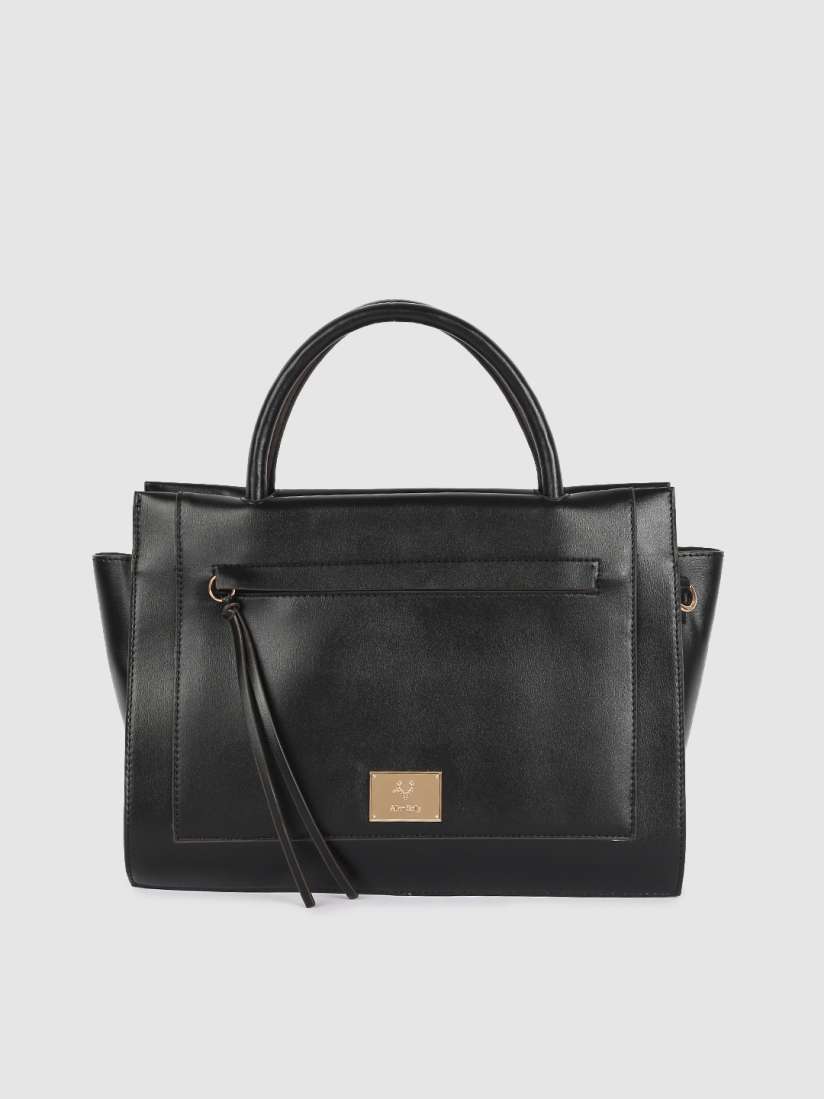 Allen solly black solid handheld bag 2025