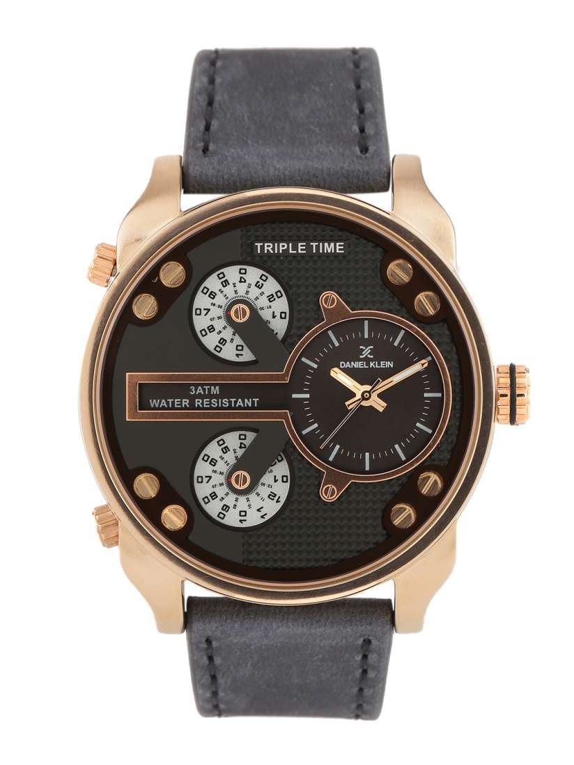 Buy Daniel Klein Premium Men Brown Triple Time Dial Watch DK10944 1 Watches for Men 1386247 Myntra