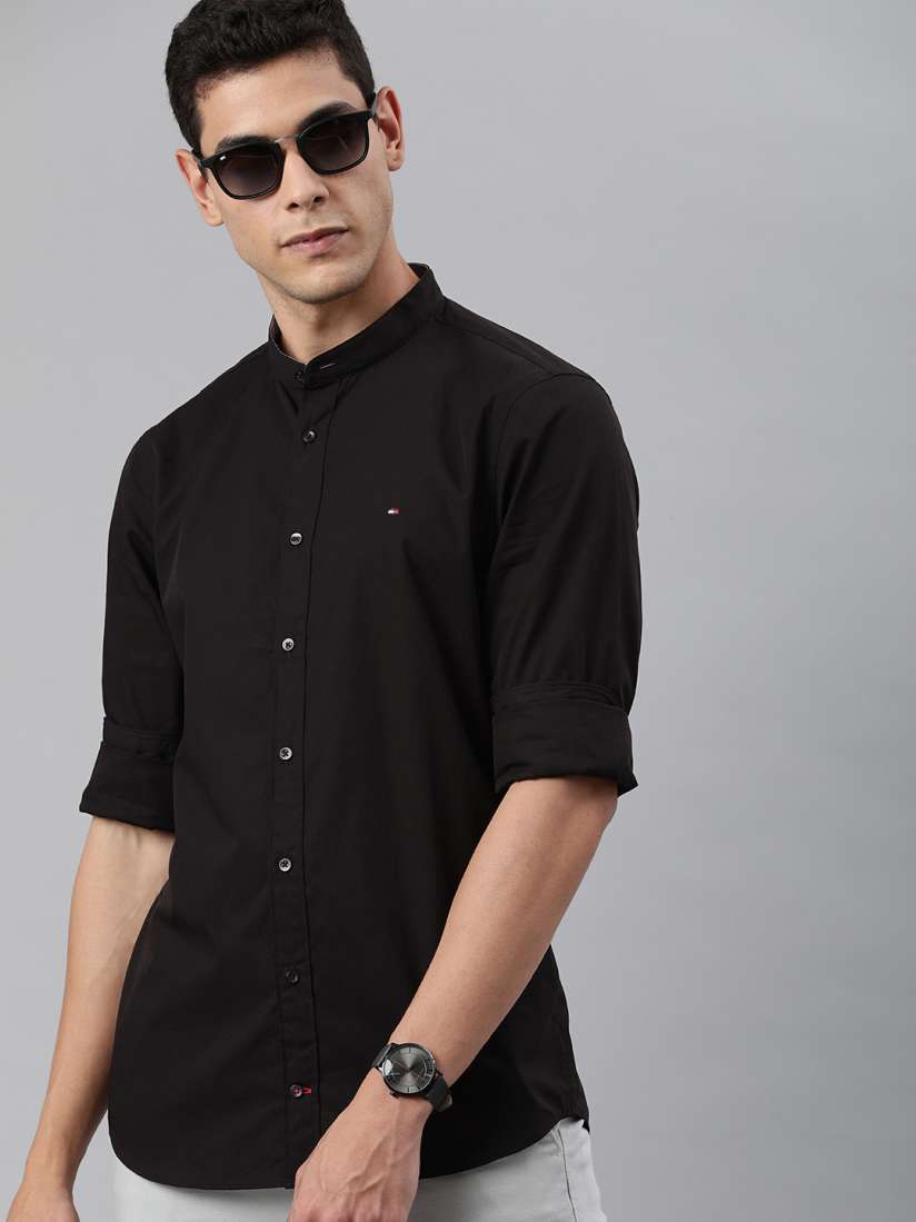 Tommy hilfiger black shirts top