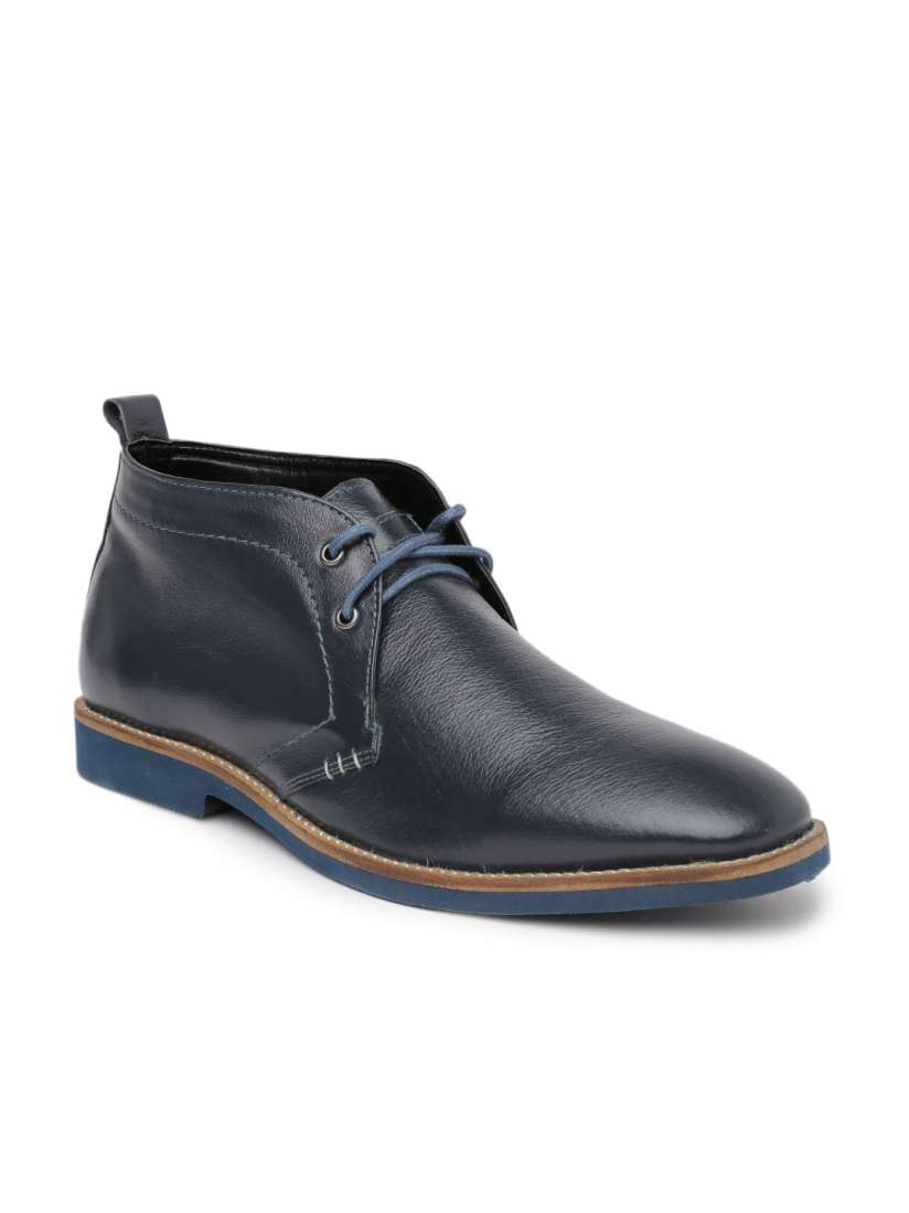 Buy Bata Men Navy Leather Chukka Boots Boots for Men 1387624 Myntra