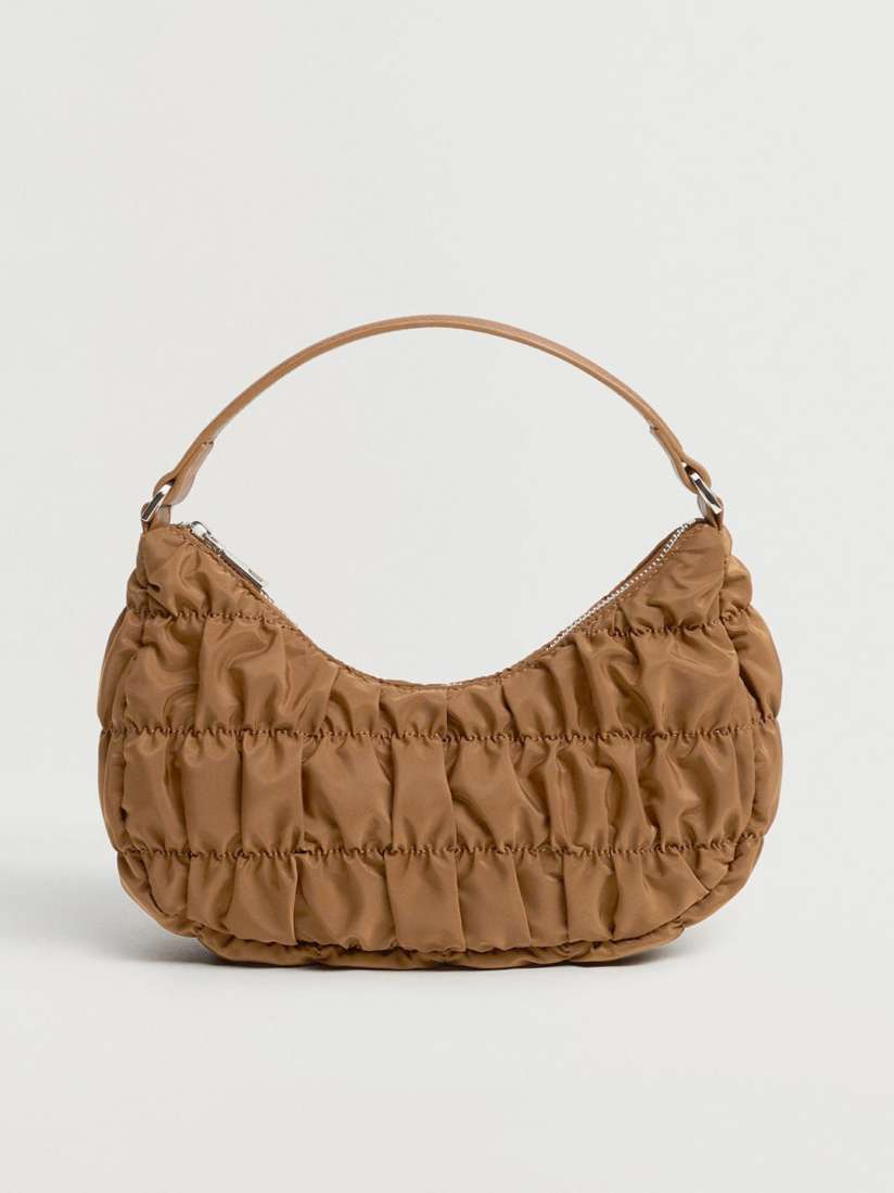 Mango ruched bag on sale