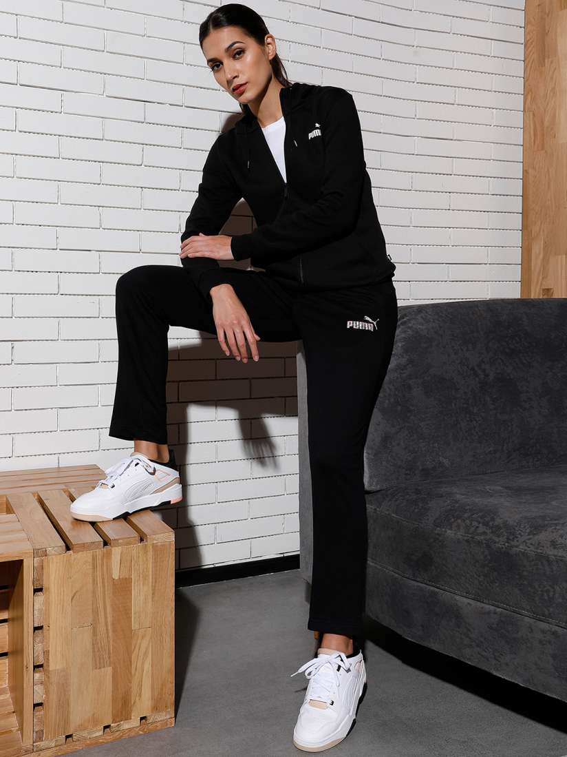 Buy Puma Women Black Graphic 6 Solid Regular Fit Track Pants Track Pants for Women 13889082 Myntra