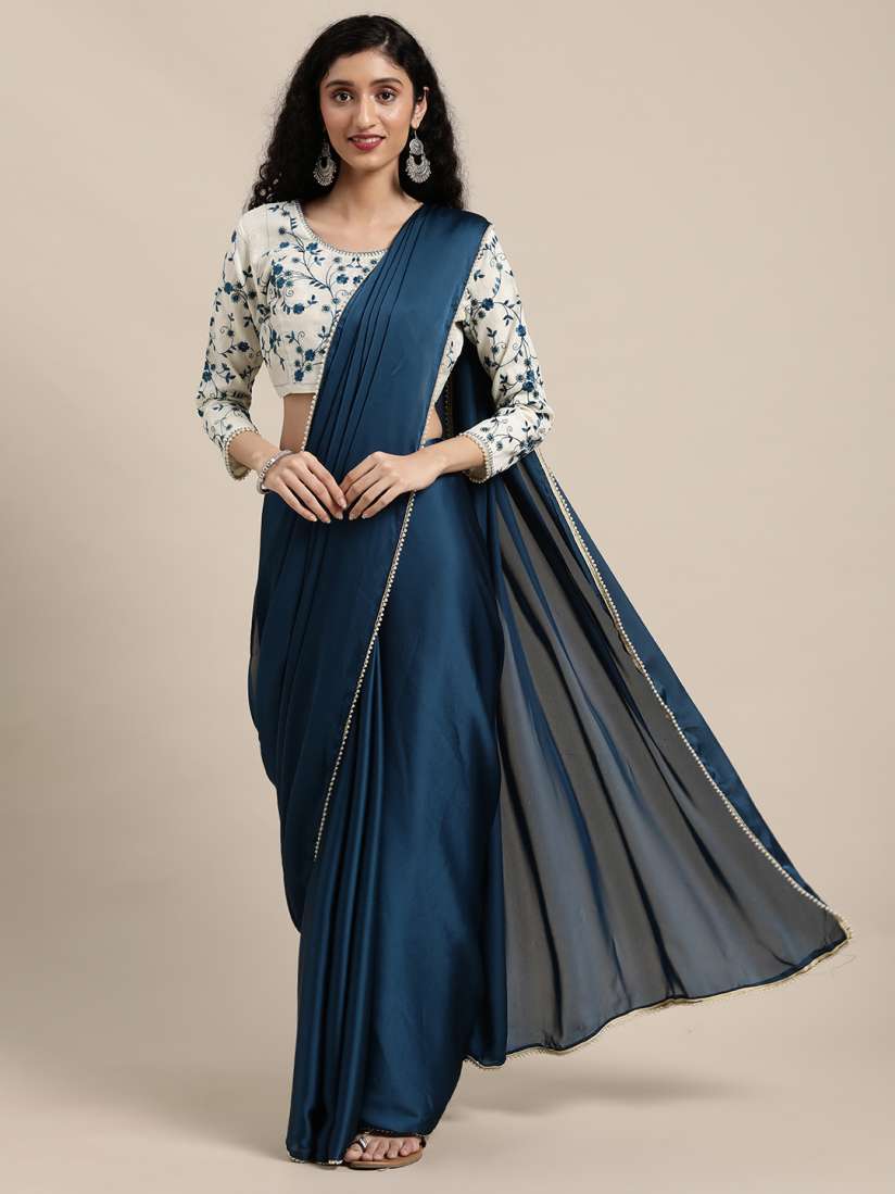 Myntra satin sarees sales