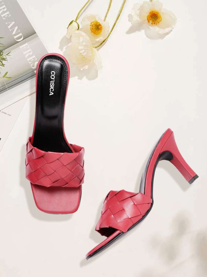 Red heels myntra on sale