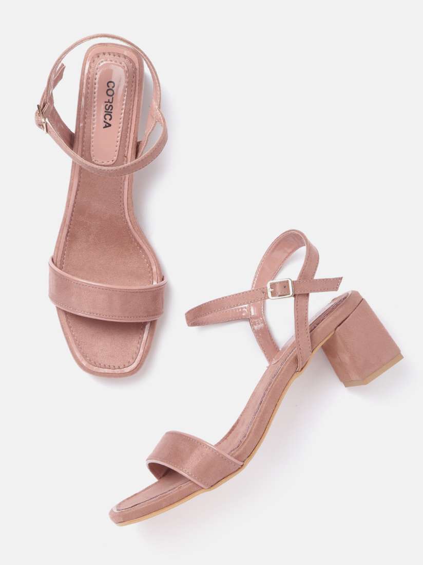 Dusky pink block heels hot sale