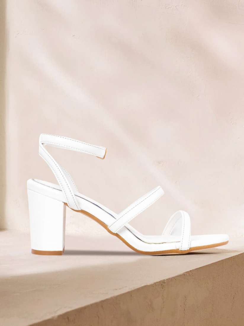 Buy CORSICA Women White Solid Block Heels Heels for Women 13905502 Myntra