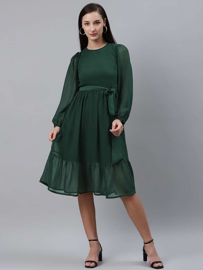Myntra green dress hotsell