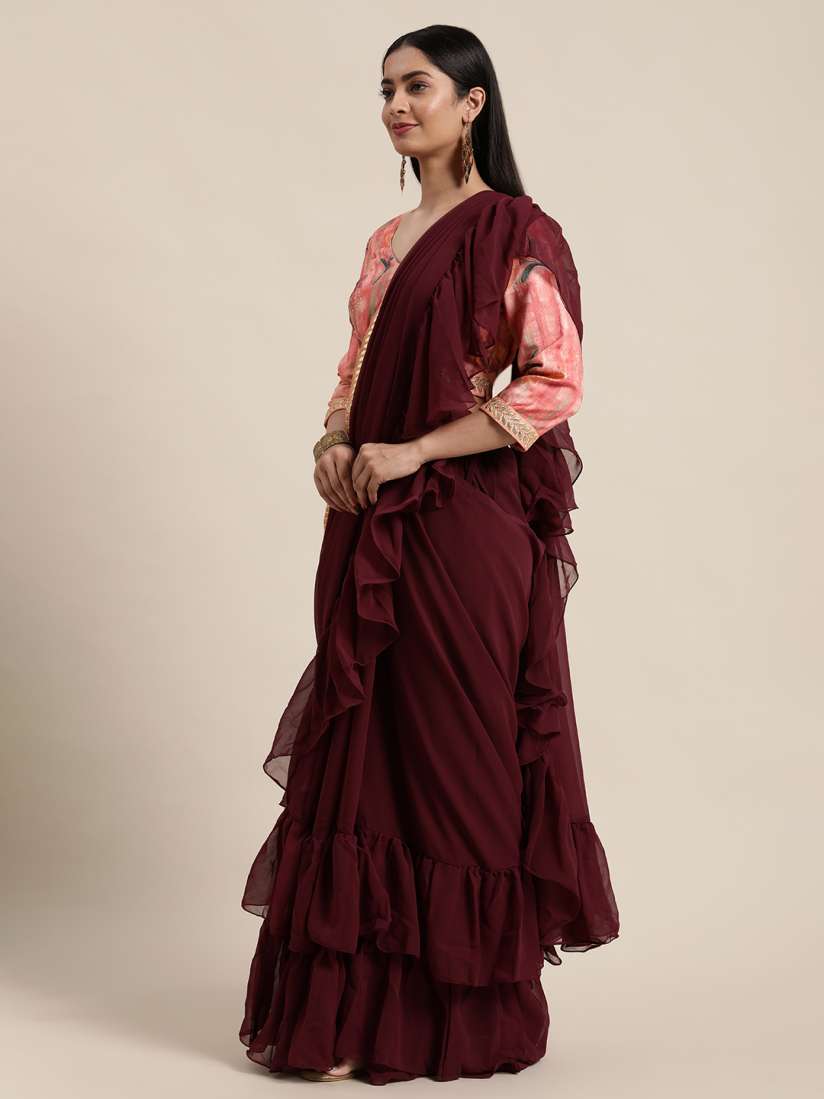Frill saree myntra store