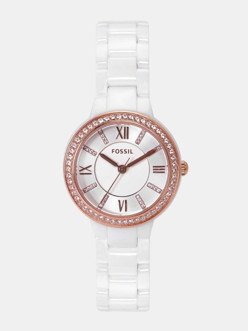 Buy Fossil Women Off White Silver Toned Analogue Watch CE1082 Watches for Women 1392318 Myntra