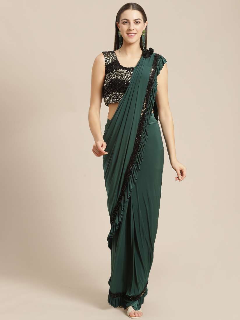 Myntra frill saree shop
