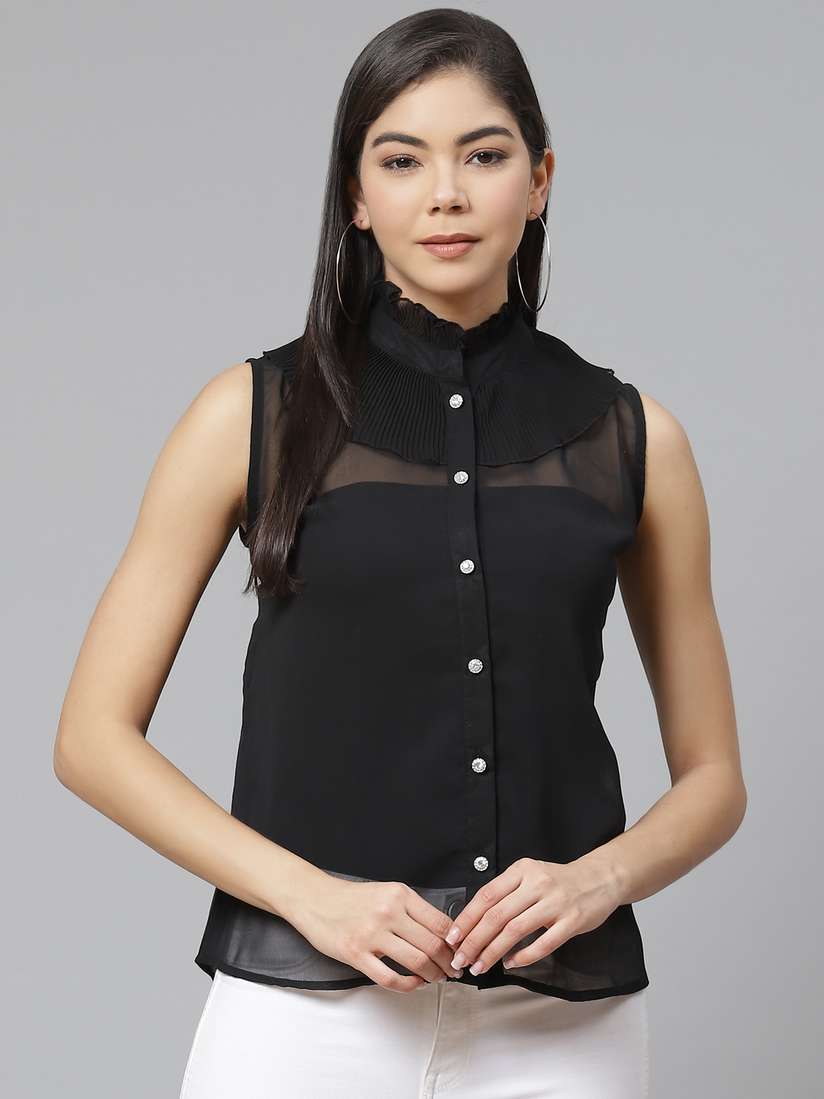 sheer top myntra