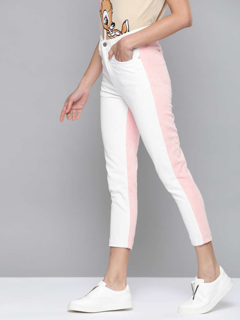 Myntra white jeans store