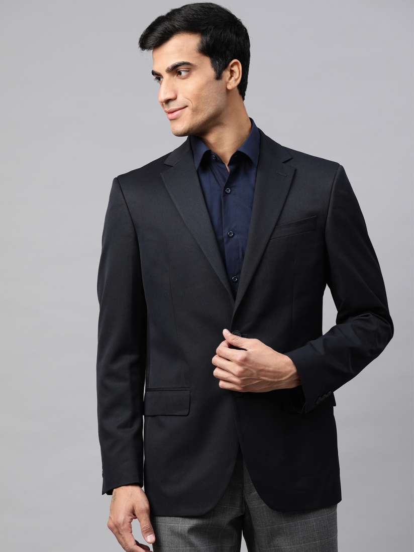 Buy Marks Spencer Men Navy Blue Single Breasted Formal Blazer Blazers for Men 13935582 Myntra