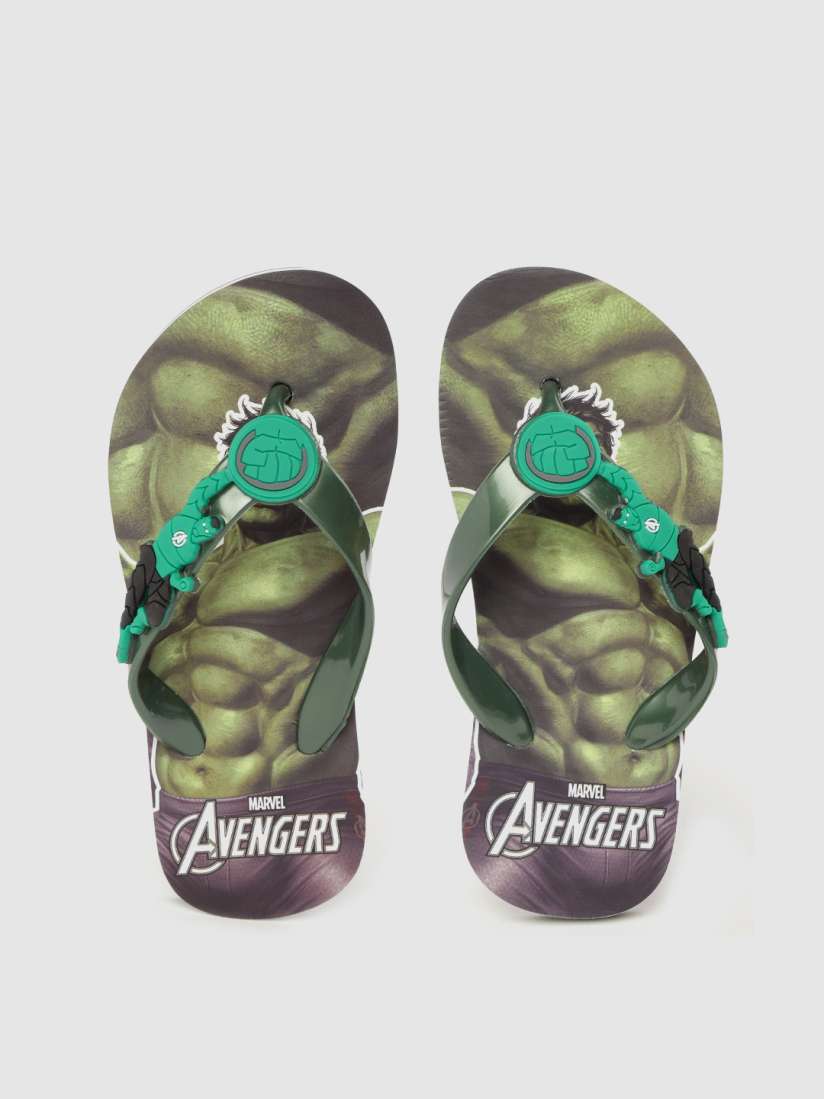 Buy toothless Boys Green Black Marvel Avengers Hulk Print Thong Flip Flops Flip Flops for Boys 13937730 Myntra