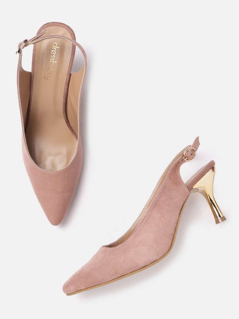 Buy DressBerry Dusty Rose Pink Solid Pumps Heels for Women 13938160 Myntra