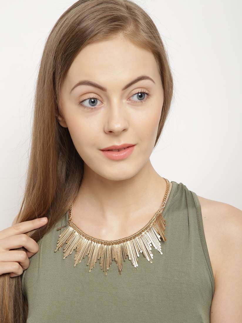 Buy FOREVER 21 Gold Toned Statement Necklace Necklace and Chains for Women 1394335 Myntra