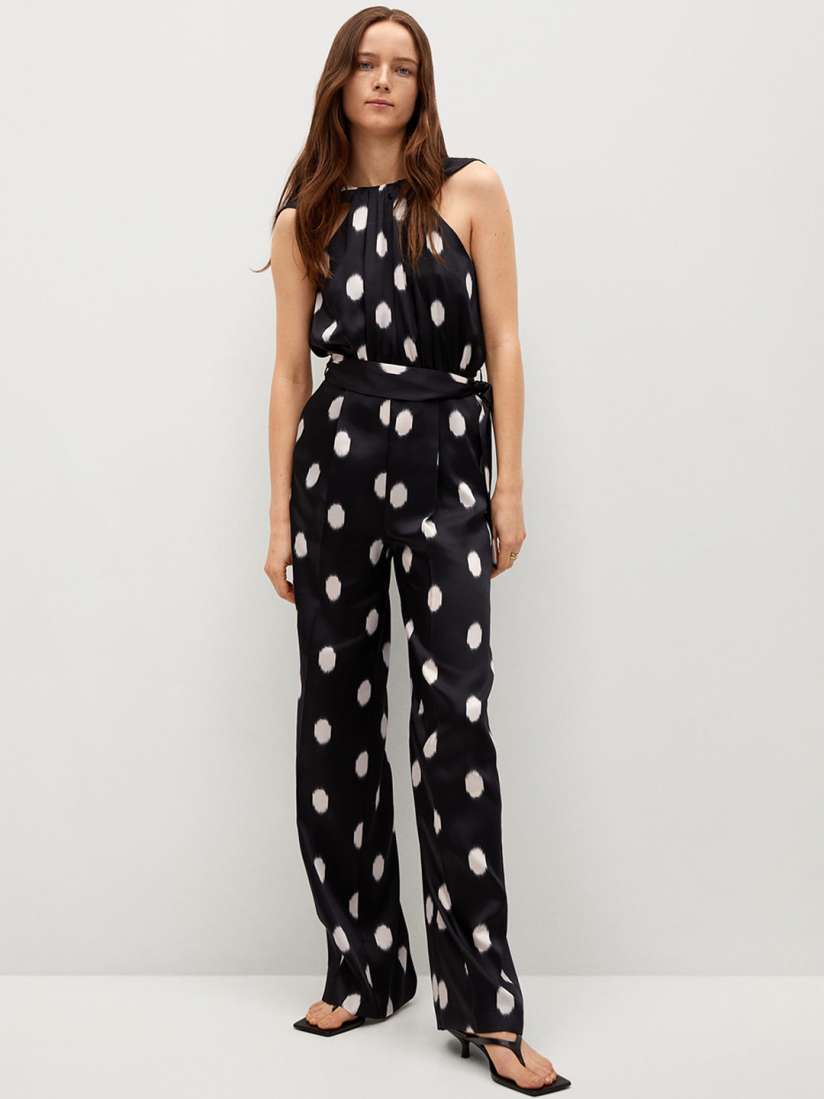 Mango jumpsuit polka dot shop