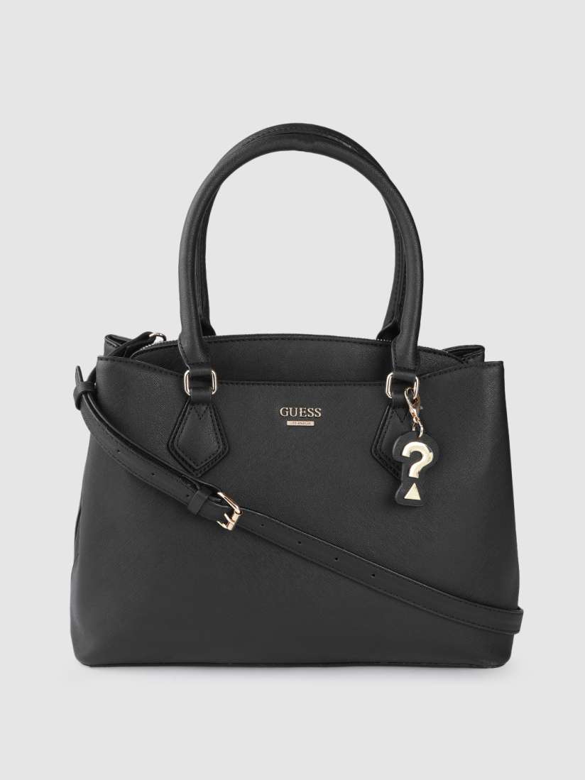 Buy GUESS Black Solid Handheld Bag Handbags for Women 13946806 Myntra