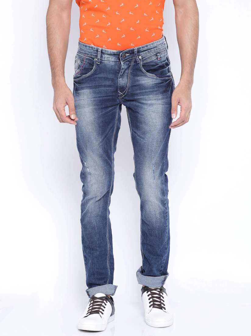 Buy SPYKAR Blue Washed Skinny Fit Stretchable Jeans Jeans for Men 1395597 Myntra