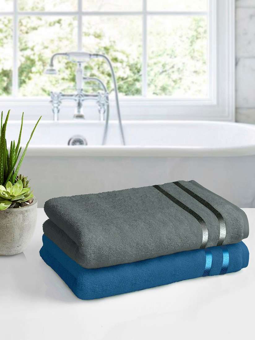 Navy blue and gray towels new arrivals