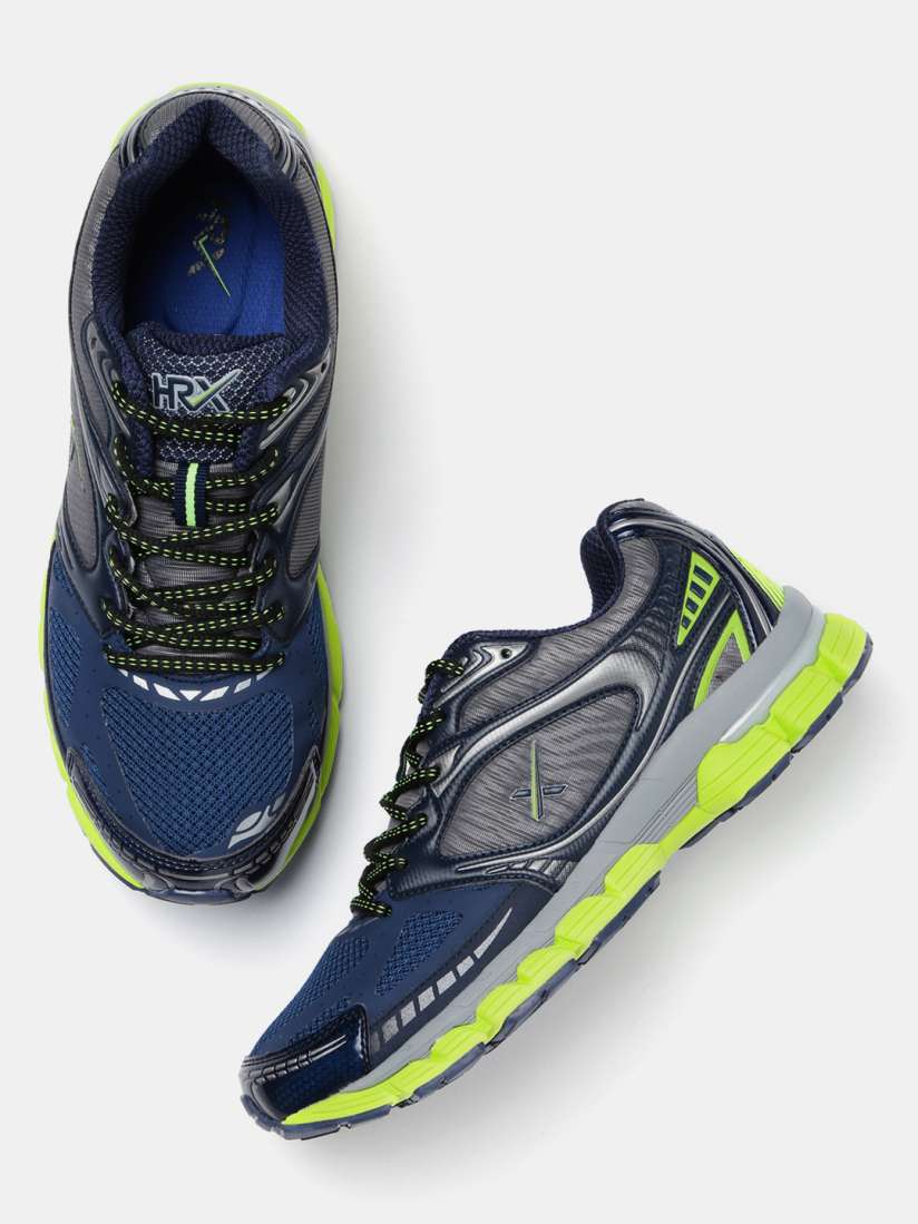 Hrx men's navy & grey running shoes 2025