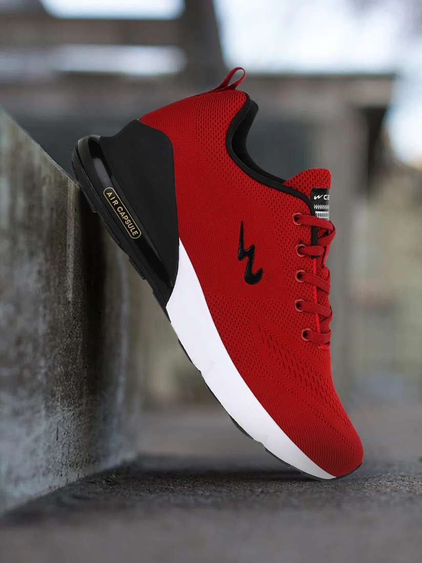 Red shoes sports hot sale