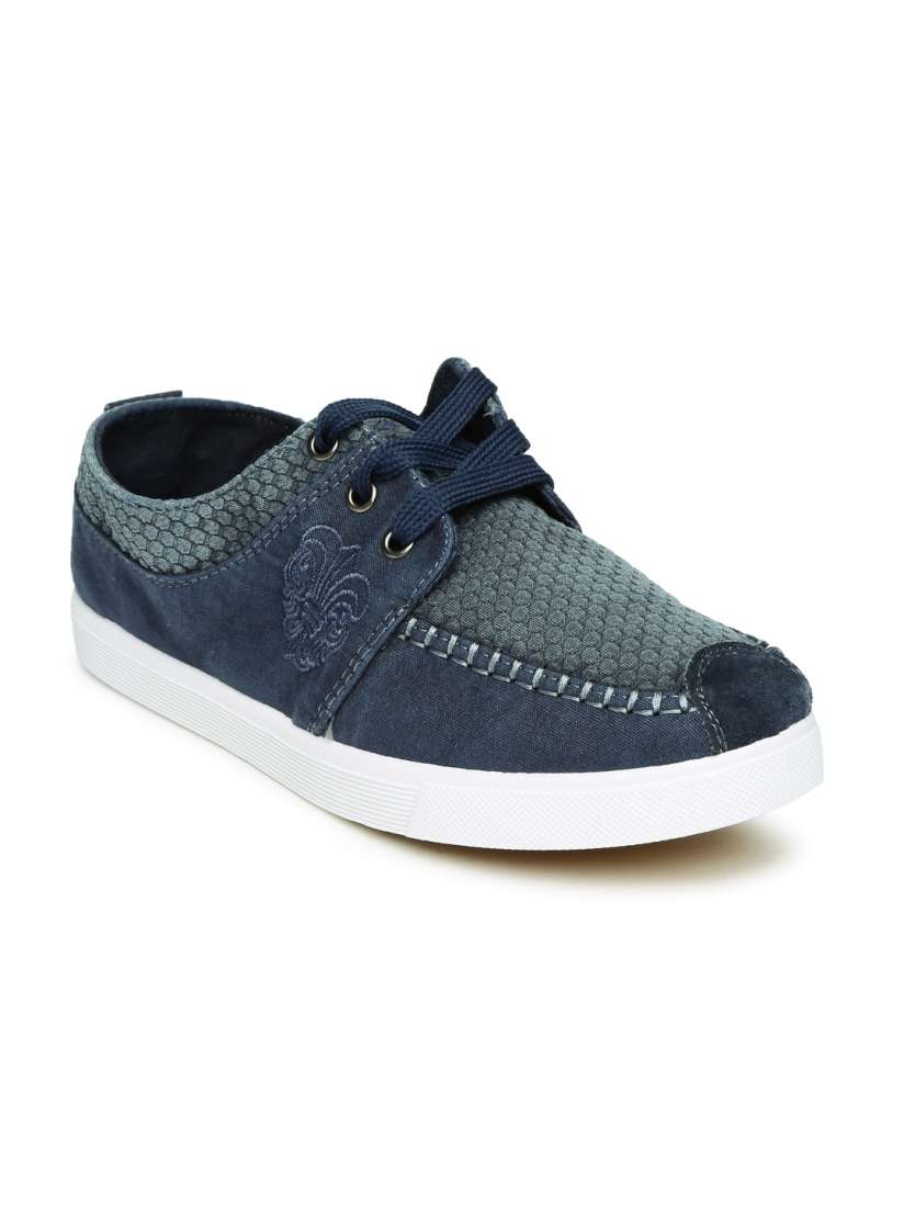 Buy Spunk Men Blue Textured Derby Casual Shoes Casual Shoes for Men 1398822 Myntra