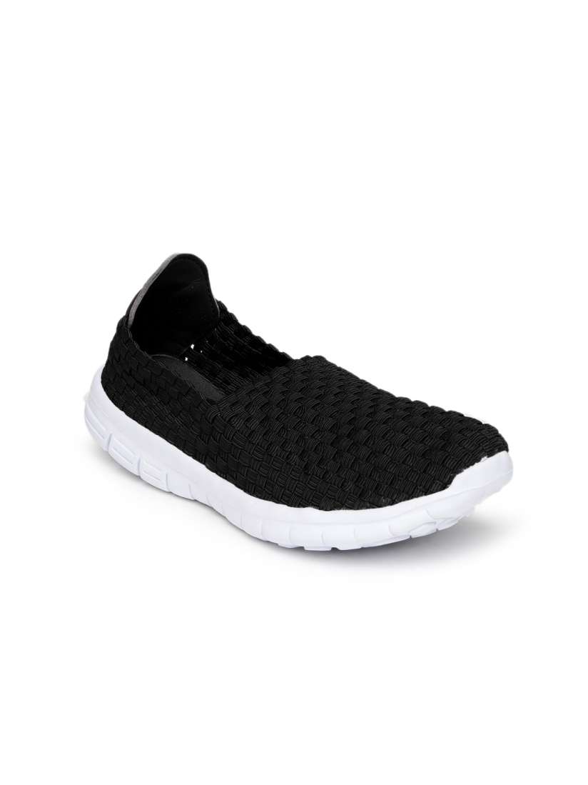 Buy Spunk Women Black Basketweave Slip On Sneakers Casual Shoes for Women 1398823 Myntra