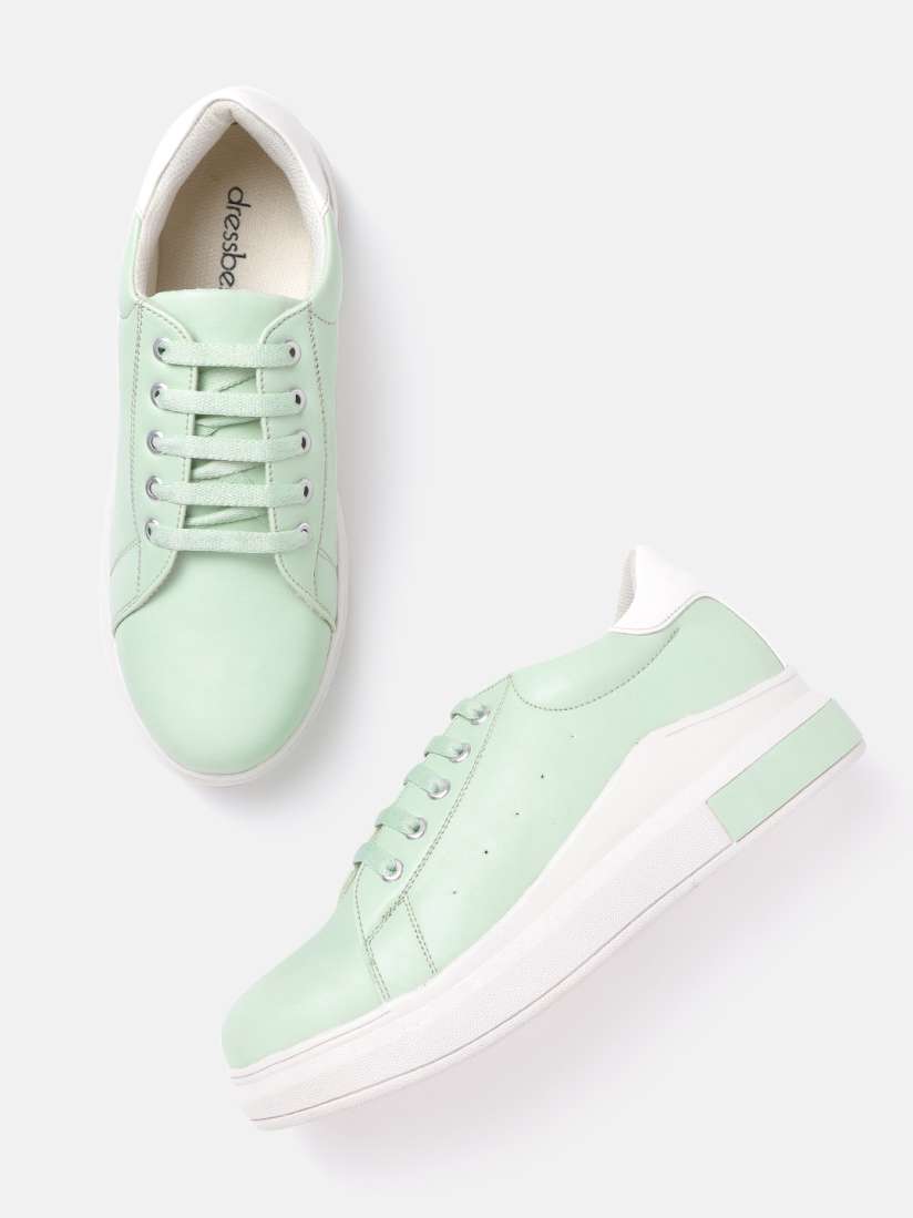 Buy DressBerry Women Mint Green Solid Sneakers Casual Shoes for Women 14005414 Myntra