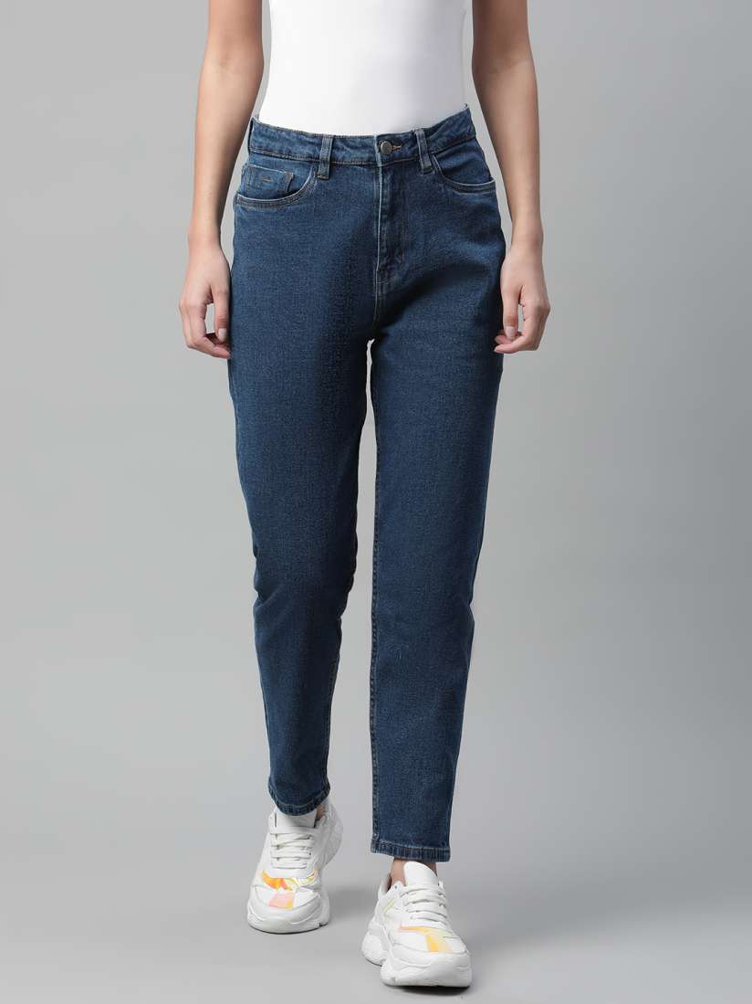 Buy Mast Harbour Women Navy Blue Boyfriend Fit Stretchable Jeans Jeans for Women 14006530 Myntra
