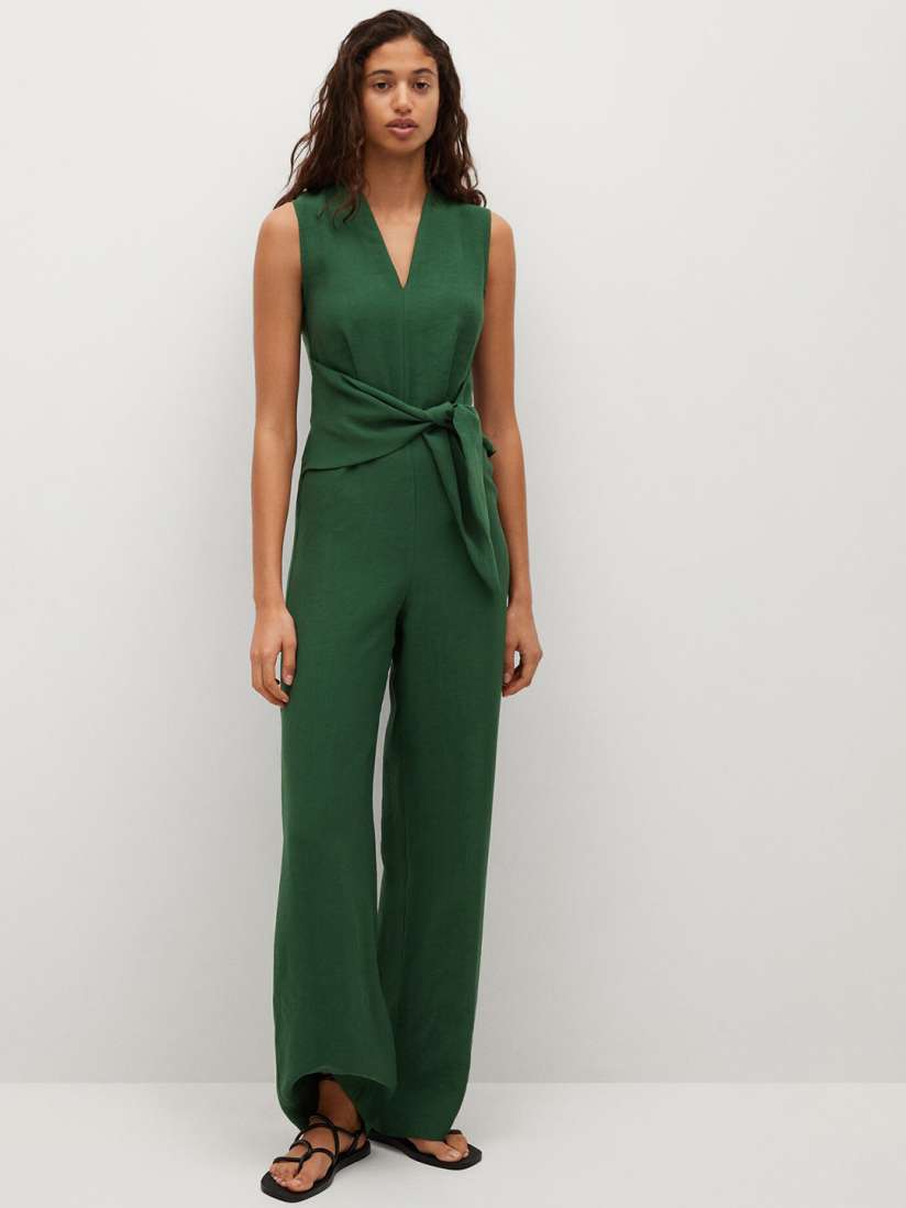 Buy MANGO Green Basic Jumpsuit Jumpsuit for Women 14010088 Myntra