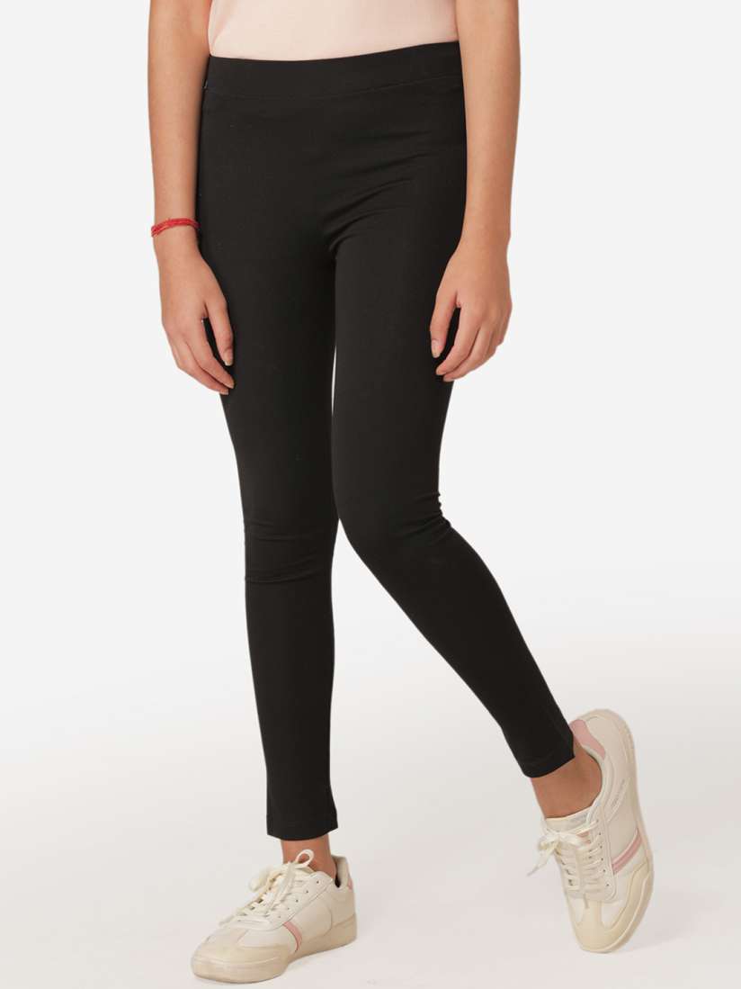 Buy Mode by Red Tape Girls Black Solid Treggings Jeggings for Girls 14012720 Myntra