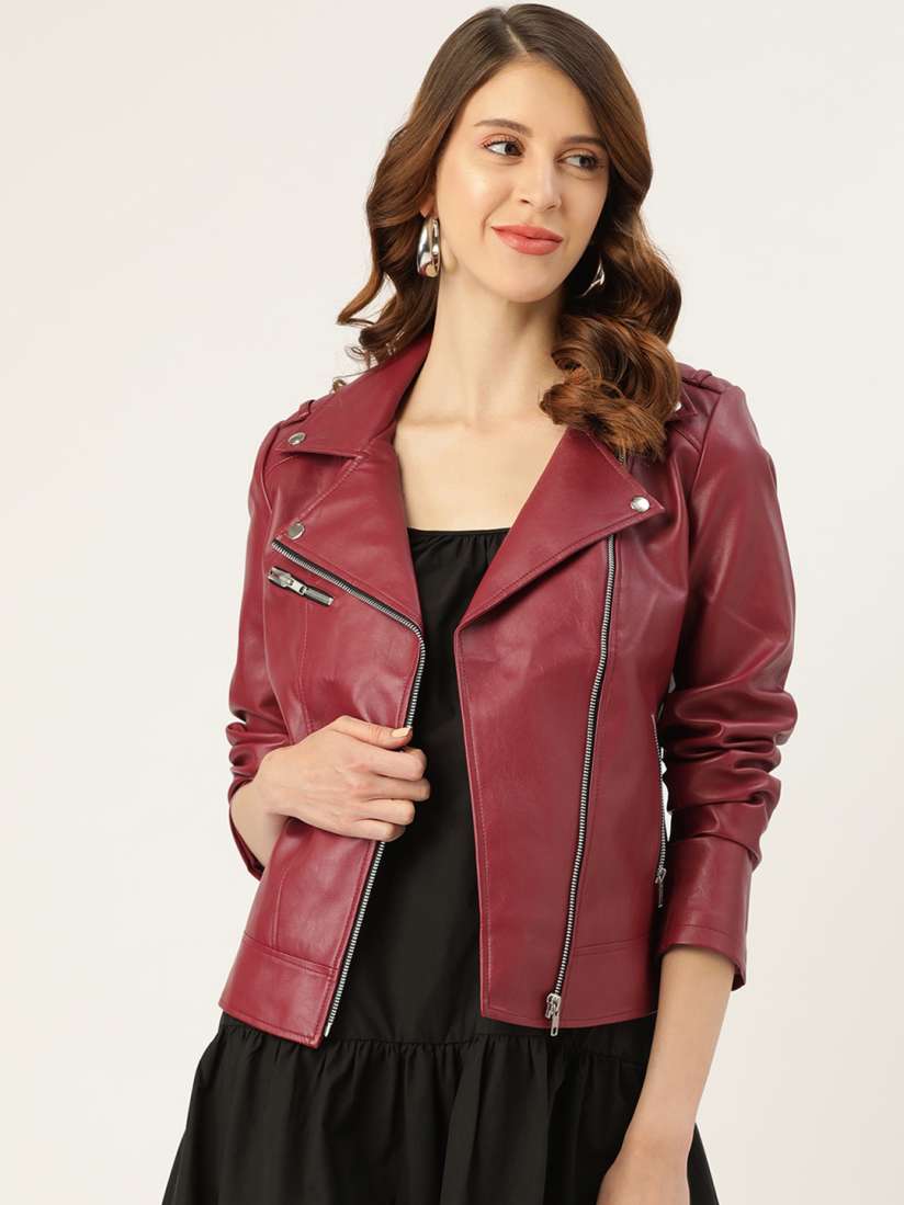 Myntra leather jacket outlet