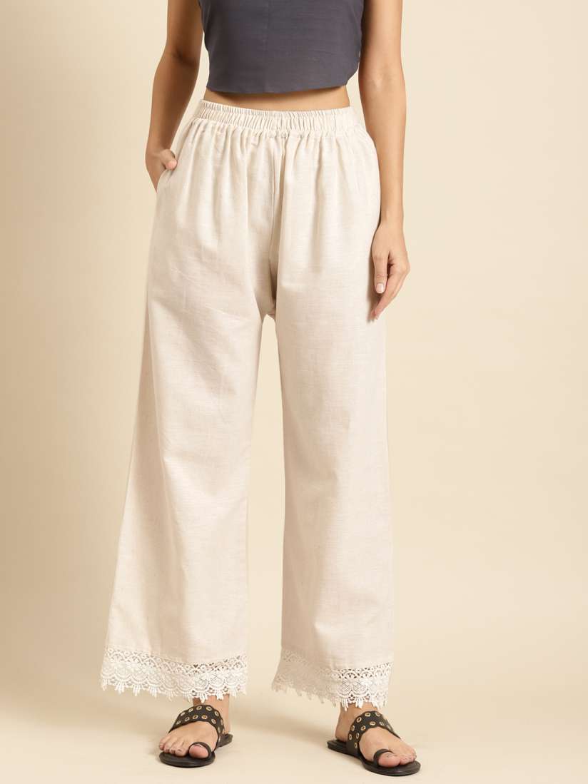 Myntra white palazzo store