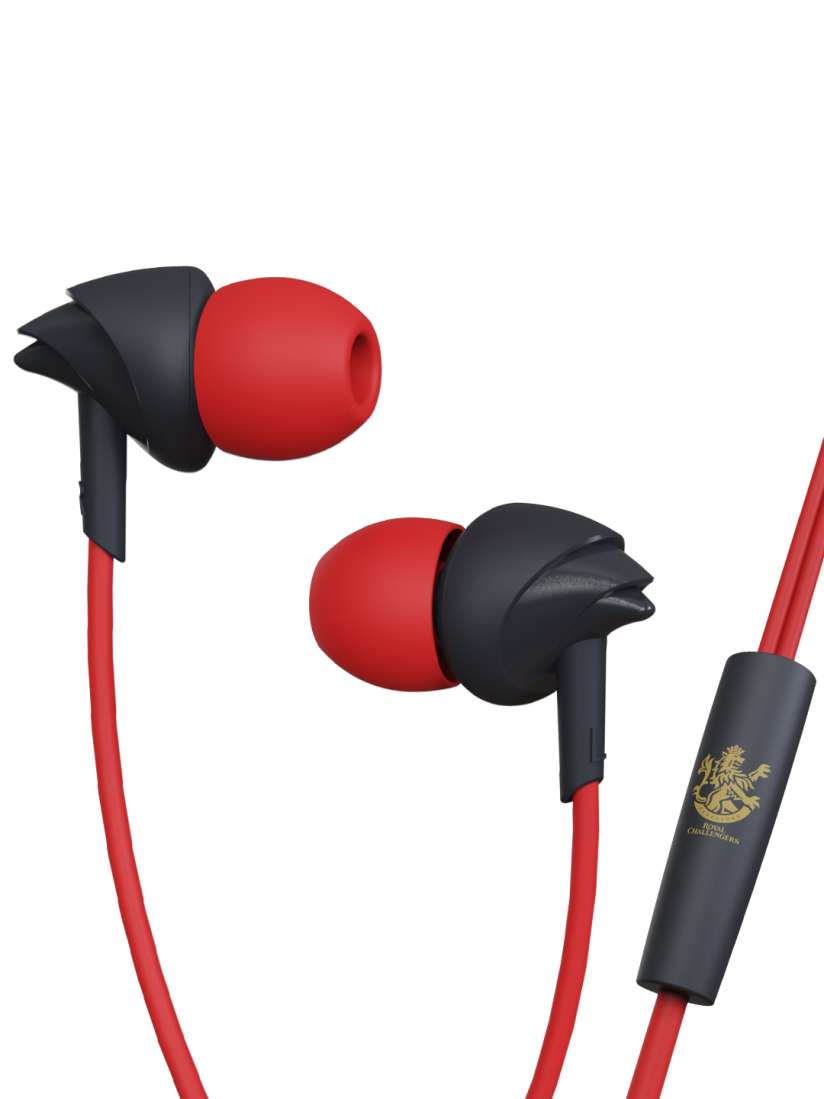 Buy boAt BassHeads 100 M RCB Edition Wired Earphone With Mic RCB Raging Red Headphones for Unisex 14037558 Myntra