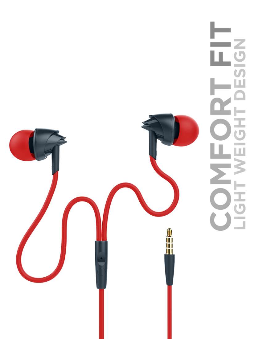 Buy boAt BassHeads 100 M RCB Edition Wired Earphone With Mic RCB Raging Red Headphones for Unisex 14037558 Myntra