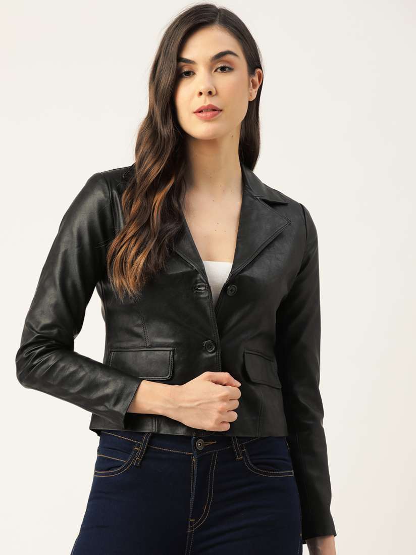 Leather retail jacket store