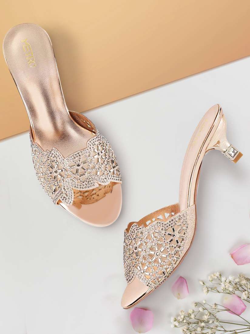 Buy Metro Women Tan Woven Design Peep Toes Heels Heels for Women 14058474 Myntra